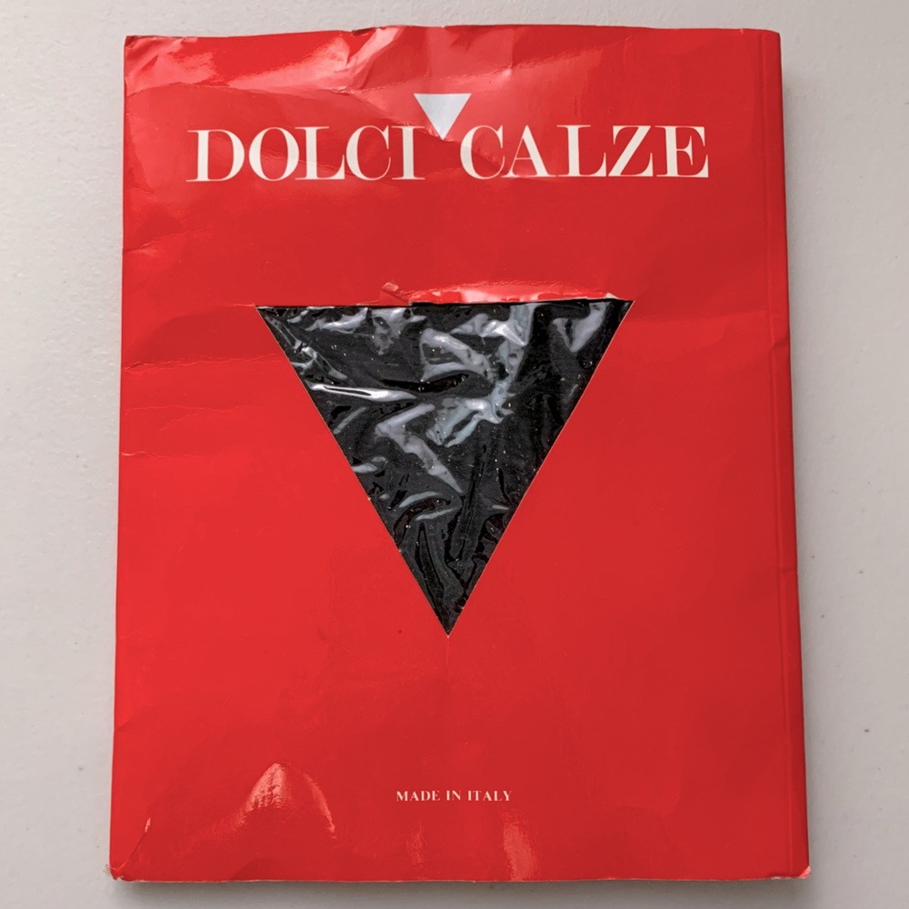 DOLCI CALZE Crystal Lame’ Black Sparkle Pantyhose